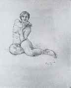Carl Larsson, Crouching Girl